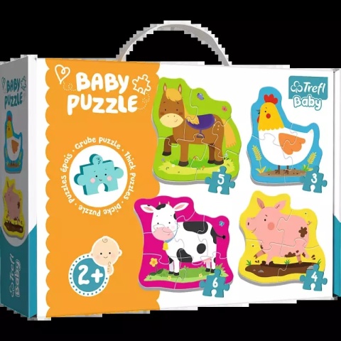 Puzzle 18 elementów. Zwierzęta na wsi